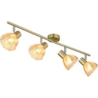 Globo Lighting Strahler Metall messingfarben matt, 4x E14