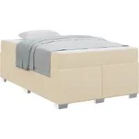 Syfax Bettrahmen mit Matratze Creme 120 x 200 cm Stoff