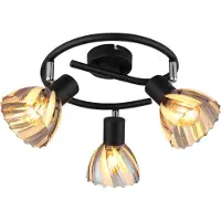 Globo Lighting Strahler Metall schwarz matt, 3x E14