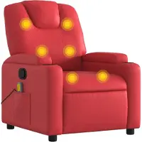 Syfax Massagesessel Rot Kunstleder
