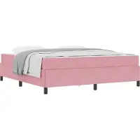 Syfax Bettrahmen mit Matratze Rosa 180 x 200 cm Stoff