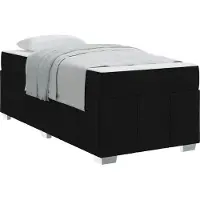 Syfax Bettrahmen mit Matratze Schwarz 90 x 190 cm Stoff