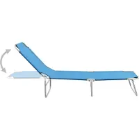 vidaXL "Winterschlussverkauf "Klappliege/Sonnenliege HOMMIE - Gartenliege - Gartenmöbel - Stahl und Stoff Türkisblau - 189x58x27 cm NeuMöbel 8884164