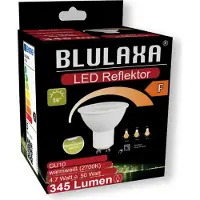 Blulaxa LED-SMD-Reflektorlampe, GU10, EEK: F, 4,7W, 345lm, 2700K
