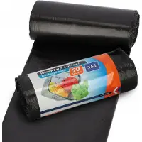 RAVI Mülltrennungsbeutel Schwarz 35 L 50 Stk