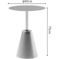 360Home Couchtisch, Kaffeetisch, Gastronomietisch, Esstisch, Bistrotisch, Industrietisch, Runder Tisch aus Edelstahl L60 x H75 cm【CJ-YY60】