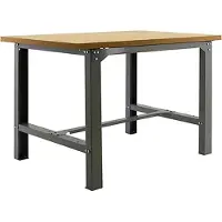 Proregal Werkbank BUFFALO WOOD | HxBxT 87x120x75cm | Traglast 600kg | Grau