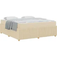 Syfax Bettrahmen mit Matratze Creme 180 x 200 cm Stoff