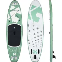 HOME DELUXE Stand Up Paddle Board – Größe S, Mintgrün | Aufblasbares SUP für See, Meer & Fluss