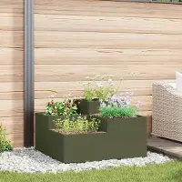 Prolenta Maison Exclusive - Gartenblumentopf Olivgrün 100 x 100 x 48 cm Stahl