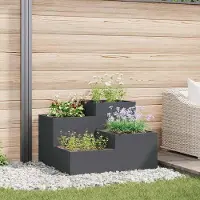 Prolenta Maison Exclusive - Gartenblumentopf Anthrazit 80 x 80 x 60 cm Stahl