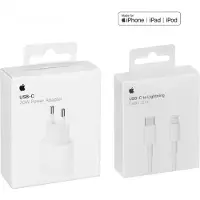 Apple 20W USB-C Power Adapter (Netzteil) Ladegerät + 2m USB-C to Lightning Ladekabel Charge Cable für iPhone 14 13 12 11 X PRO MAX