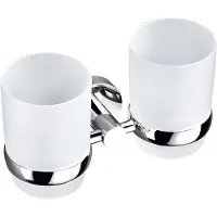 RAV Doppelter Glashalter COLORADO aus Chrom + 2 Gläser 16,6x9,6x7,6 cm SLEZAK