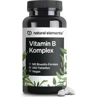 Natural Elements Vitamin B Komplex Tabletten - 240 Tabletten_für 8 Monate