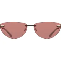Calvin Klein Damen Sonnenbrille Rosa Metallgestell - Tropfenform, 100% UV-Schutz