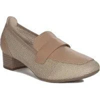 Rieker Slipper 4925062 Beige aus Naturleder mit Antistress-Einsatz