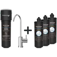 Waterdrop 10UB Untertisch Wasserfiltersystem mit Dediziertem Wasserhahn, NSF/ANSI 42 , mit 3 RF10 Ersatzwasserfilter