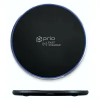 Prio Fast Charge Wireless Charger 15W (USB-C) - Schwarz