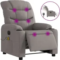 Syfax Massagesessel Elektrisch Taupe Stoff