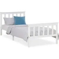 Homestyle4u Holzbett 90x200 Kinderbett Jugendbett mit Lattenrost Weiß Kiefer Massivholz