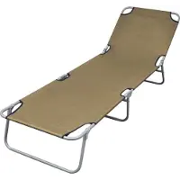 Prolenta Maison Exclusive - Sonnenliege Klappbar mit Rückenlehne Verstellbar Taupe
