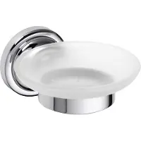Bemeta Seifenschale RETRO aus Glas und Chrom 11x6,5x13,8 cm