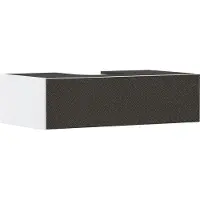 Hansgrohe Xevolos E Waschtischunterschrank, 1 Schubkasten, 1 Ausschnitt mittig, 980x550x275mm, für Konsole mit Aufsatzwaschtisch, 54313660, Farbe: Korpus Mattweiß, Front Textil Dunkelgrau