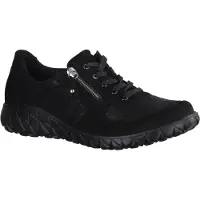 Waldlaufer Havy H89001-001 Orthotritt - Damenschuhe Bequeme Schnürschuhe, Schwarz, leder/textil (denver kaleido-stretch)