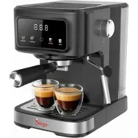 Sirge GRANBAR Espressomaschine Pump 20bar [ ITALY] 1100W Siebträger-Espressomaschine Milchaufschäumer Espresso Cappuccino