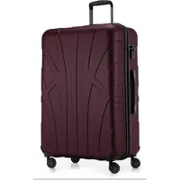 Suitline Reisekoffer erweiterbar, burgund, Hartschale, 4 Rollen, 96 Liter, 53 x 76 x 28cm