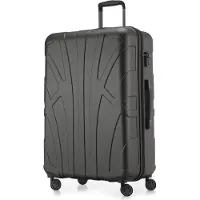 Suitline - Reisekoffer groß erweiterbar, Koffer XL 4 Rollen, Rollkoffer Hartschale, Trolley Hardcase Check-In Gepäck 20-23 kg, Gurtmaß 158 cm, TSA,Graphit