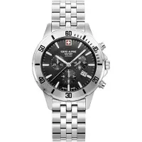 Swiss Alpine Military Herren Uhr Analog Quarz Chronograph 7024.9137SAM Edelstahl