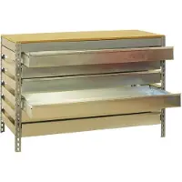 Proregal Werkbank BUFFALO mit Schubfächern | HxBxT 84x150x76cm | Traglast 600kg | Grau