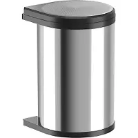 Hailo Abfallsorter MONO 20 mit 20 Liter Abfallvolumen ab 40 cm Schrankbreite, Edelstahl / schwarz / 3520001