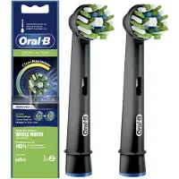 Braun Oral B Heads 2Pcs Cross Action Black