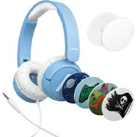 Lamax Kinder Kopfhörer SoundKid1, blau, On-Ear, mit Mikrofon, 1,2m Kabel, 40mm Schallwandler, 3,5mm Klinke