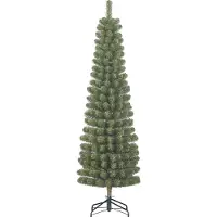 Black Box Trees Charlton Künstlicher Weihnachtsbaum - Schlanker Kunstbaum mit Scharnierkonstruktion - Tannenbaum Künstlich für Innenbereich - H185 x Ø53 cm - Grün