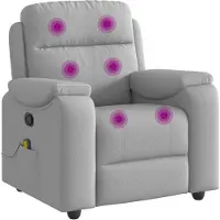 Syfax Massagesessel Wolkengrau Stoff