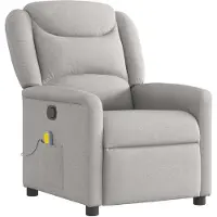Syfax Massagesessel Wolkengrau Stoff