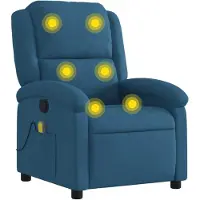 Syfax Massagesessel Blau Samt