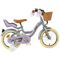 Volare Blossom Kinderfahrrad - Mädchen - 14 Zoll - Lila - Zwei Handbremsen