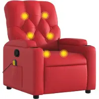 Syfax Massagesessel Rot Kunstleder