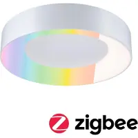 Paulmann Smart LED-Deckenlampe Casca, weiß Ø 40 cm RGBW IP44 dimmbar, weiß / opal, für Wohn- / Esszimmer, Metall, Modern, Deckenlampe
