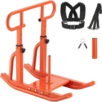 StarTech.com Kraftschlitten Fitness - Gewichtsschlitten mit 25/51mm Scheiben - Höhenverstellbar - Farbe Orange
