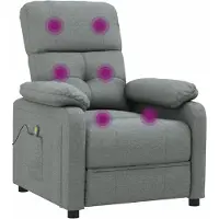 Syfax Massagesessel Dunkelgrau Stoff