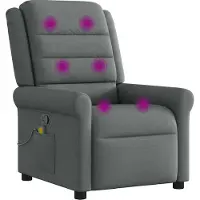 Syfax Massage-Relaxsessel, Stoff, Dunkelgrau