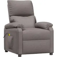 Syfax Massagesessel Taupe Stoff