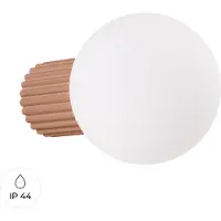 Sollux Wandleuchte HALO mokka IP44 1xG9 8W Aluminium/Glas 12x17x12cm