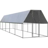 Syfax Outdoor-Hühnerkäfig 2x10x2 m Verzinkter Stahl