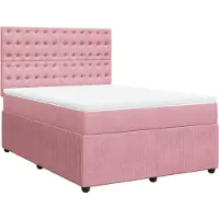 Syfax Boxspringbett mit Matratze Rosa 160x200 cm Samt
